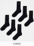 Фото #2 товара Polo Ralph Lauren 6 pack sport socks in black with pony logo