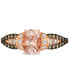 ფოტო #2 პროდუქტის Peach Morganite (7/8 ct. t.w.) & Diamond (1/2 ct. t.w.) Ring in 14k Rose Gold