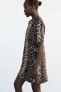 Фото #3 товара Короткое платье с леопардовым принтом ZARA