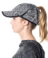 Фото #4 товара Women's Ponytail Messy Buns Yoga Ponycap with Zipper Opening