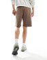 AllSaints Underground sweat shorts in brown exclusive to asos