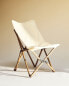 Folding aluminium and canvas chair