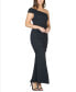 Women's Party One Shoulder Rouched Maxi Dress