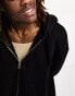 Weekday standard zip hoodie in black