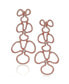 ფოტო #1 პროდუქტის Suzy Levian Sterling Silver Cubic Zirconia Whimsical Large Open Flower Drop Dangle Earrings