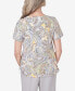 ფოტო #2 პროდუქტის Petite Charleston Paisley Ruched Top