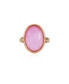 Фото #1 товара Gold-Tone Pink Glass Stone Ring