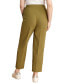 Petite Twill High Rise Fly-Front Ankle Pants