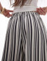 Фото #5 товара Topshop stripe linen wide leg trouser in mono