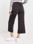 Фото #3 товара Pimkie high waist exposed button detail wide leg jeans in black