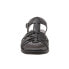 Softwalk Taft S1711-001 Womens Black Leather Strap Sandals Shoes 6