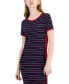 ფოტო #4 პროდუქტის Women's Striped Ribbed Midi Dress