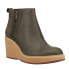 Фото #2 товара TOMS Raven Round Toe Wedge Womens Green Casual Boots 10018986T