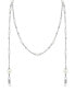Silver-Tone Chain with Simulated Pearl Eyeglass Holder 30"