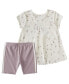 Фото #2 товара Пижама Adidas Baby Girls Back Pleat Top and Bike