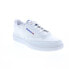 Фото #4 товара Reebok Club C 85 X U Mens White Leather Lace Up Lifestyle Sneakers Shoes