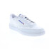 Reebok Club C 85 X U Mens White Leather Lace Up Lifestyle Sneakers Shoes