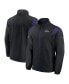 ფოტო #1 პროდუქტის Men's Black, Purple Baltimore Ravens Sideline Woven Logo Full-Zip Jacket