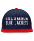 ფოტო #4 პროდუქტის Men's Navy, Red Columbus Blue Jackets Iconic Color Blocked Snapback Hat