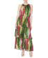 ფოტო #1 პროდუქტის Women's Printed Sleeveless Tiered Maxi Dress