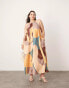 Фото #4 товара ASOS EDITION Curve clean halter trapeze maxi dress in abstract print