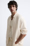 Viscose/linen blend shirt