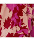 ფოტო #2 პროდუქტის Women's Pink & Red Floral Square Neck Ruffle Mini Beach Dress