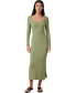 ფოტო #1 პროდუქტის Women's Staple Long Sleeve Maxi Dress
