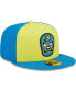 Головной убор New Era мужской Желтый, Синий Sacramento Dorados Copa De La Diversion 59FIFTY Fitted Hat Желтый, синий, 7 1/8 - фото #2