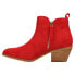 Фото #3 товара Corkys Spooktacular Pull On Round Toe Booties Womens Red Casual Boots 80-0041-60