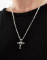 Фото #2 товара Icon Brand reset cross pendant necklace in silver