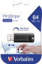 Verbatim PinStripe 3.0 - USB 3.0 Drive 64 GB ? - Black - 64 GB - USB Type-A - 3.2 Gen 1 (3.1 Gen 1) - Slide - 7 g - Black