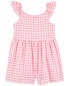 Фото #4 товара Toddler Gingham Cotton Romper 4T