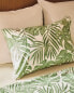 Tropical leaves print pillowcase