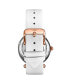 ფოტო #2 პროდუქტის Women's Legacy White Leather , Two-Tone Rose-Gold Dial , 45mm Round Watch