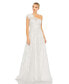 ფოტო #2 პროდუქტის Women's Embellished One Shoulder A Line Gown