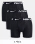 Фото #2 товара Nike Dri-Fit Essential Microfiber boxer briefs 3 pack in black