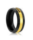 Black & Gold w/ Black CZ, Tungsten Ring
