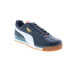 Фото #4 товара Puma Roma Basic + 36957137 Mens Blue Leather Lifestyle Sneakers Shoes