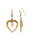 ფოტო #1 პროდუქტის 2029 Crystal Heart Live Love Rescue Earrings