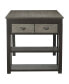 Фото #4 товара Gray Gunmetal Finish Counter Height Dining Table with Storage Shelves