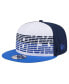 Фото #2 товара Men's White/Blue Dallas Mavericks Throwback Gradient Tech Font 9fifty Snapback Hat