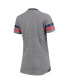 ფოტო #4 პროდუქტის Women's Gray and Red Washington Wizards Walk Off Crystal Applique Logo V-Neck T-shirt