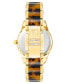ფოტო #3 პროდუქტის Women's Quartz Gold-Tone Alloy and Tortoise Acetate Watch, 37.5mm