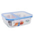 Hermetic Lunch Box Quttin 2 Compartments Rectangular 1,4 L (6 Units)