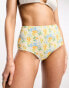 Фото #2 товара & Other Stories high waist bikini bottoms in mini floral print