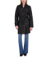 Women's Natalie Belted Leather Trench Coat