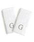 Фото #1 товара Bookman Gold Font Monogrammed Luxury 100% Turkish Cotton Novelty 2-Piece Hand Towels, 16" x 30"
