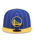 ფოტო #3 პროდუქტის Men's Royal/Gold Golden State Warriors Pinstripe Two-Tone 59Fifty Fitted Hat