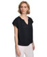 Фото #3 товара Women's Short Sleeve Textured Blouse